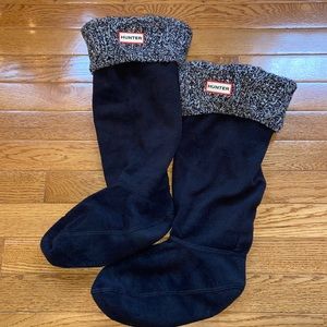 NEW Hunter tall cable knit boot socks size large